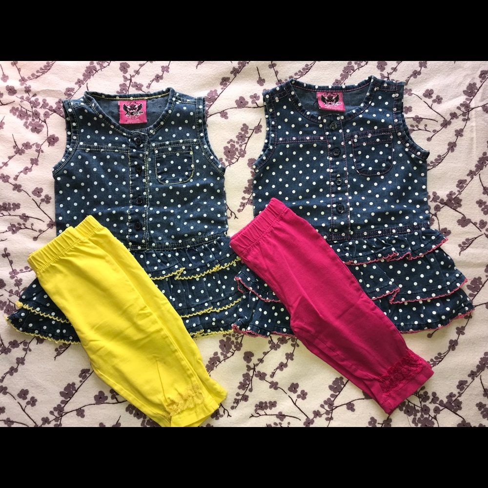 Denim Polka Dot Dresses